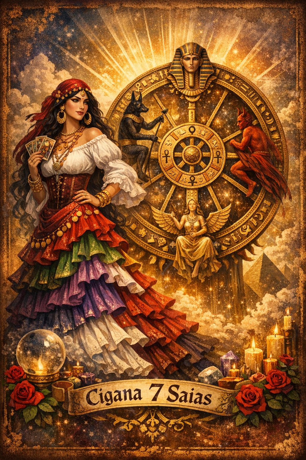 MENSAJE DE HOY 27 DE CIGANA7 SAIA TAROT EGIPCIO ARCANO 10