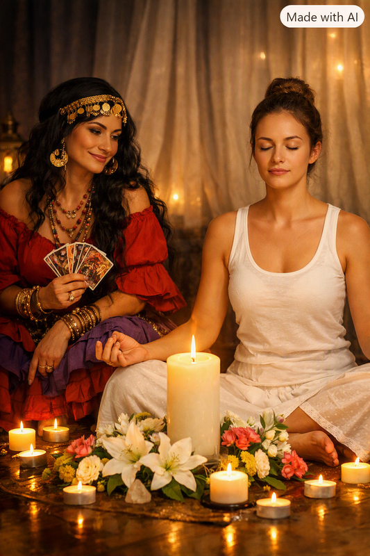 Carta Oboedire del Tarot de la Luz Blanca — Consejo espiritual Cigana 7 Saias