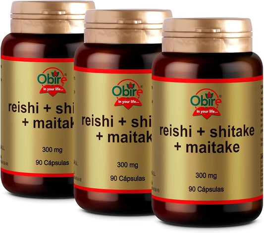 REISHI+SHITAKE+MAITAQUE 300 MG 90 CAPSULAS OBIRE