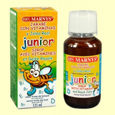 JARABE CON VITAMINAS Y JELEA REAL SABOR FRUTO DEL BOSQUE 125 ml MARNYS